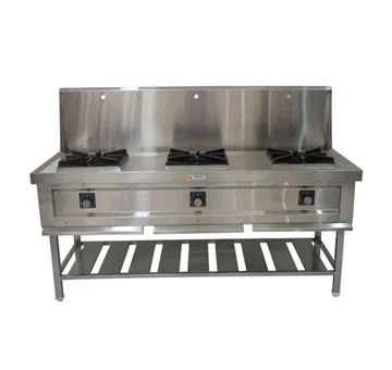 SS Three Burner Commercial Gas Stove