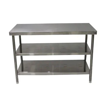Commercial Kitchen Table with Shelves